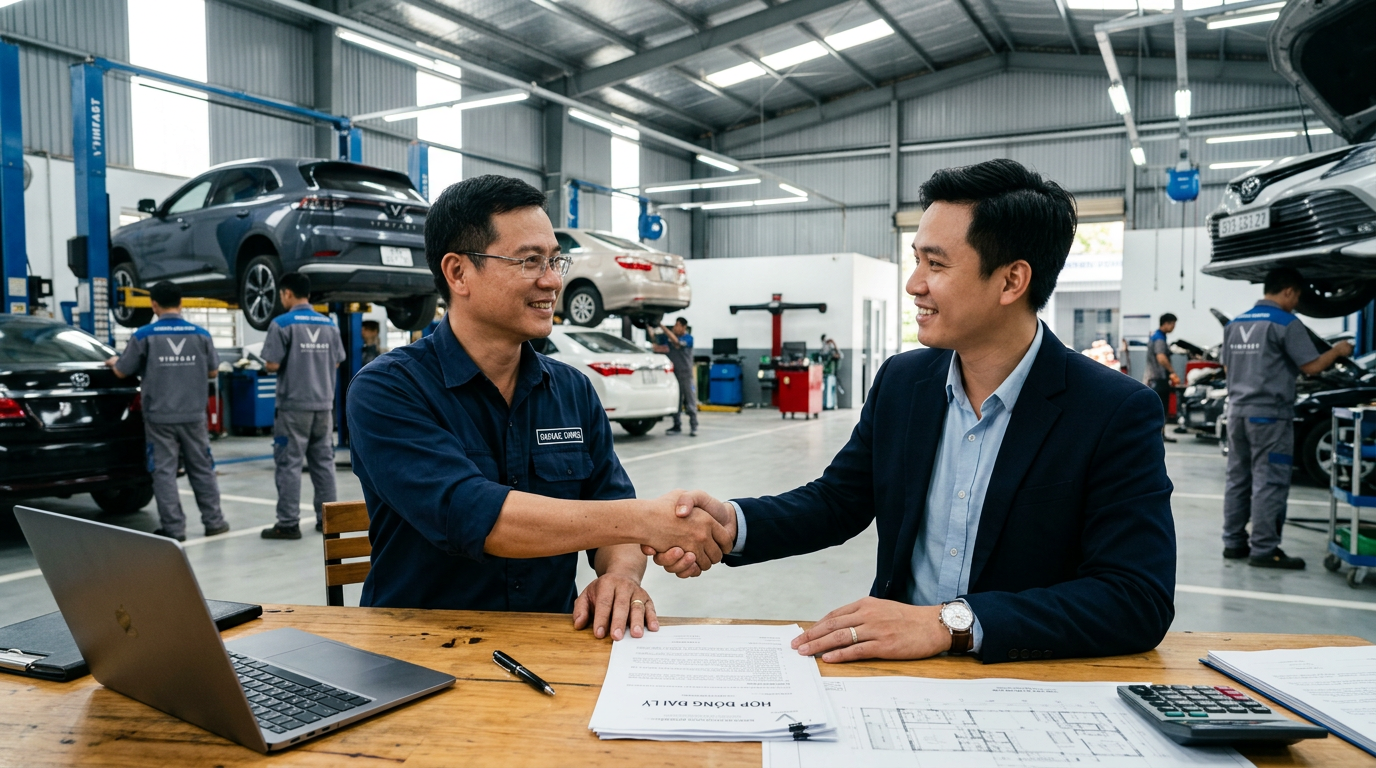 Hợp Đồng Nhượng Quyền Thương Hiệu Gara Ô Tô Chuẩn Pháp Lý