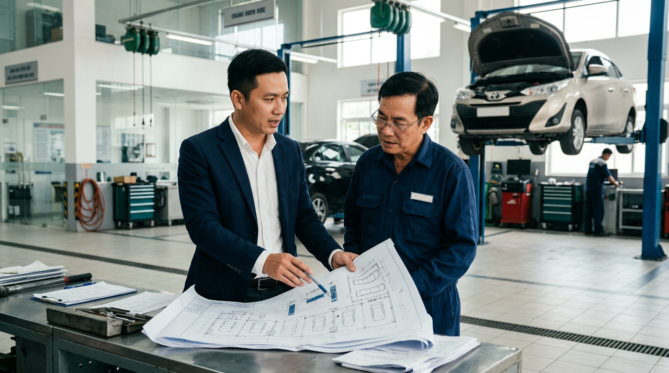 Chi phí nhượng quyền garage ô tô mới nhất: Cần bao nhiêu vốn?