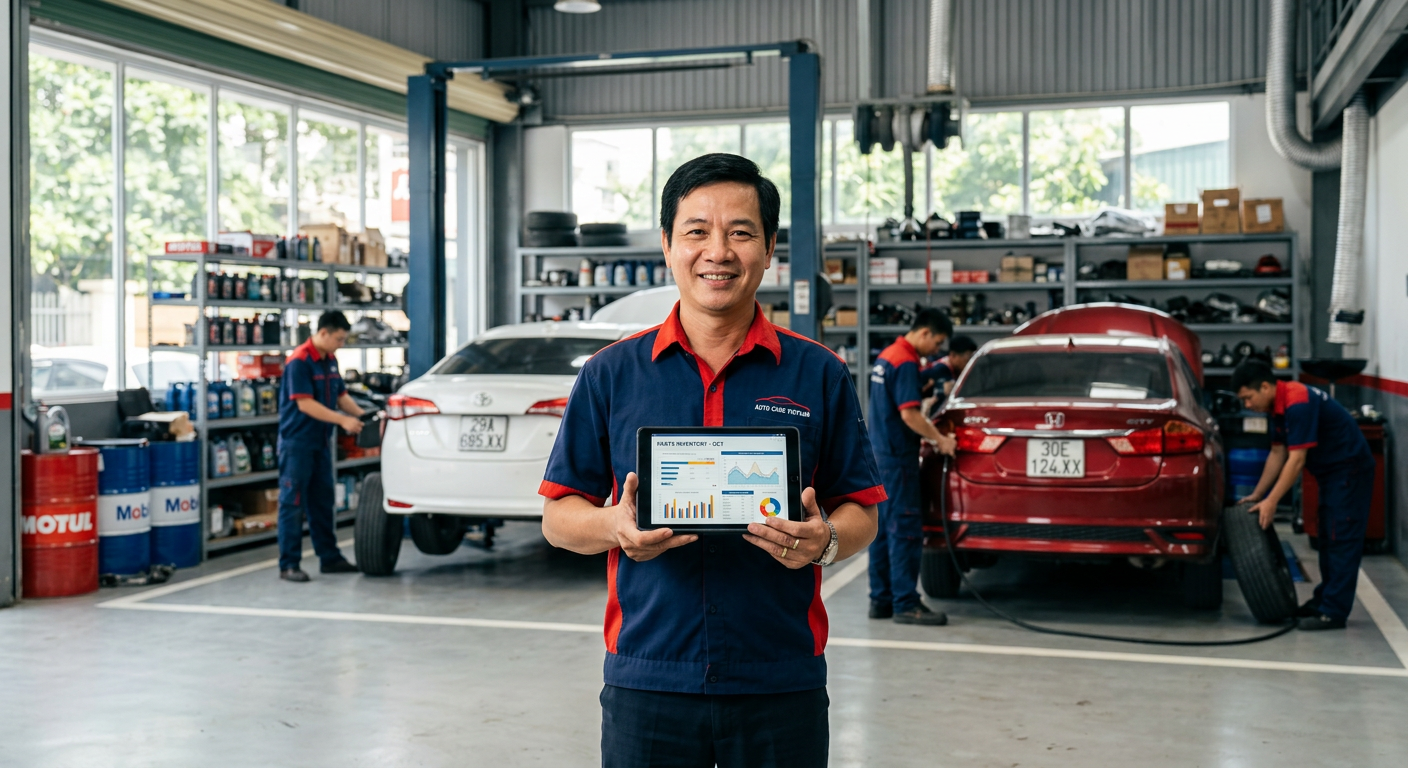 Quản Lý Tồn Kho Phụ Tùng Ô Tô AI Tối Ưu Nhất Với Mcar Pro