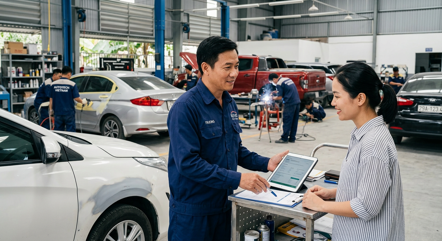 Giá Đồng Sơn Ô Tôm Chuẩn Garage Chuyên Nghiệp Mới Nhất | Mcar Pro