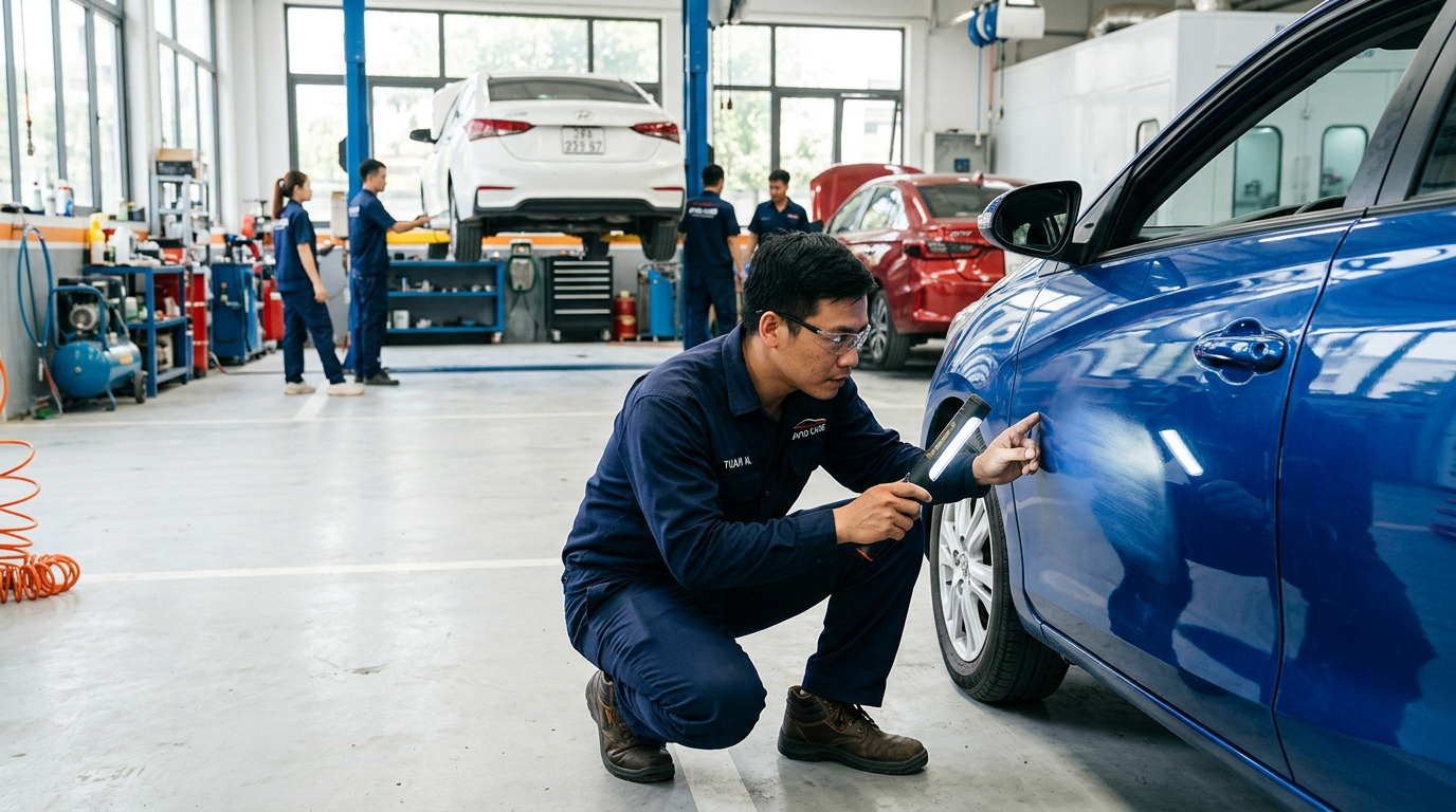 Cách Sơn Dặm Ô Tô Không Bị Lệch Màu Cực Dễ Làm Cho Gara | Mcar Pro