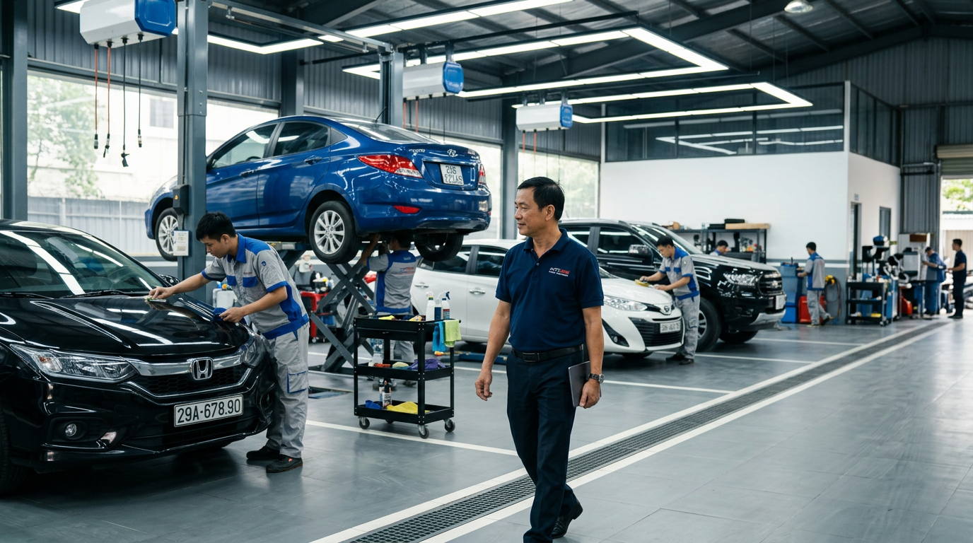 kinh nghiệm mở trung tâm chăm sóc xe ô tô - Mcar Pro (ảnh minh họa 1)