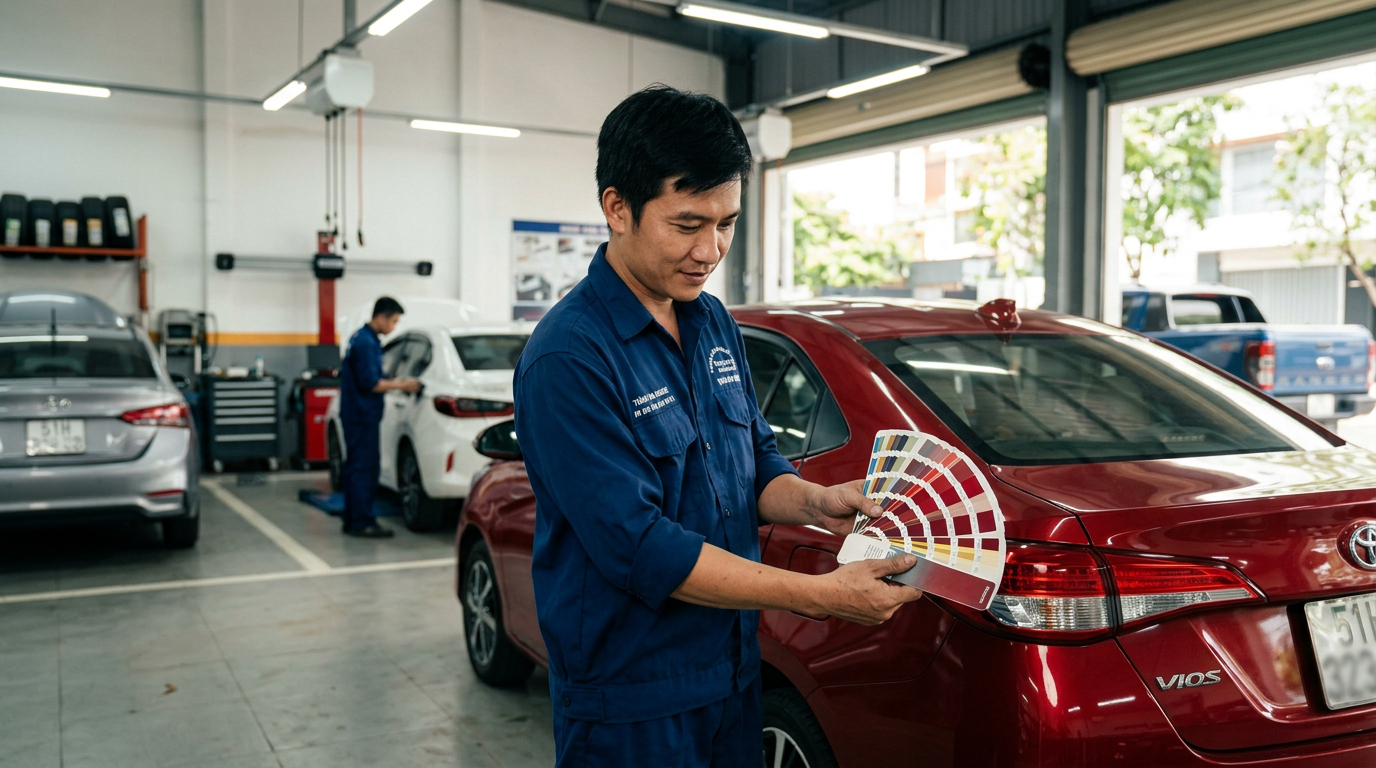 cách sơn dặm ô tô - Mcar Pro (ảnh minh họa 1)